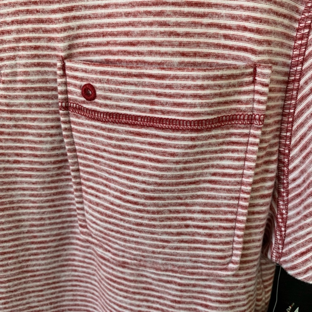 Men’s Canada Weather Gear Red Rock Stripe Pocket Supreme Soft Polo - Picture 4 of 9